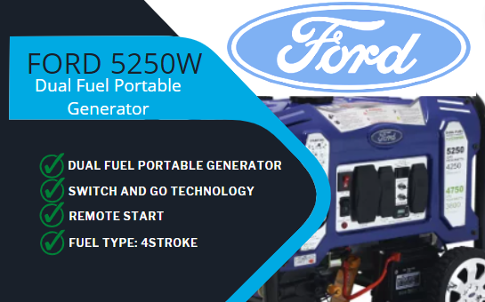 Ford 5250W Dual Fuel Portable Generator